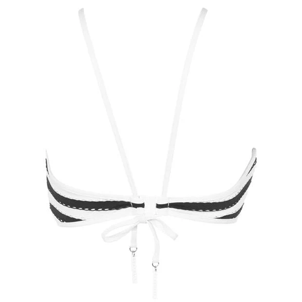 Seafolly Tankini Tank Top Bikini Black & White Coast To Coast With High Neck - Imagen 5