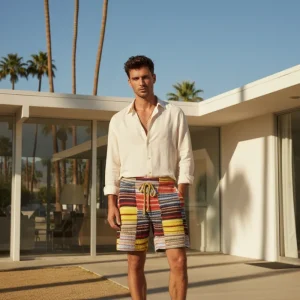 The Elder Statesman Patchwork Knitted Shorts