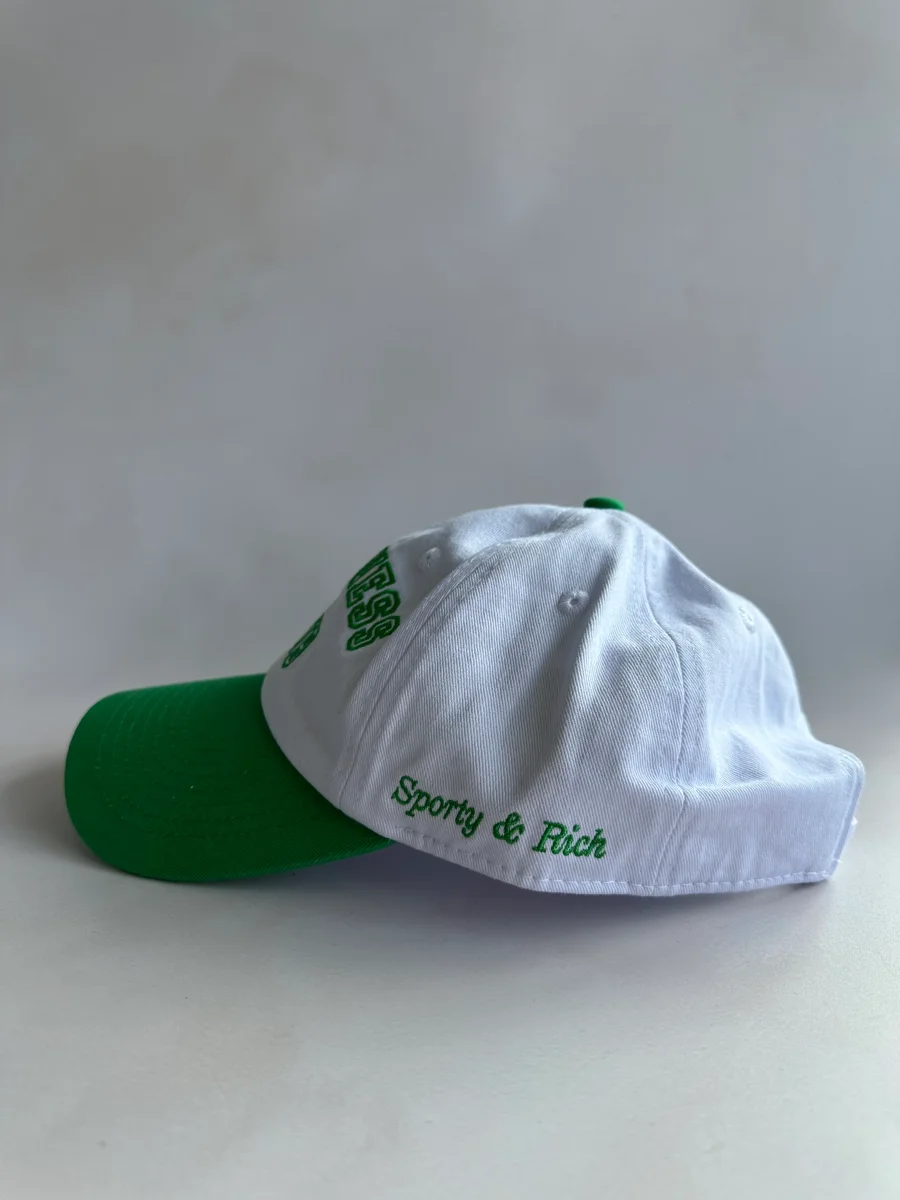 Sporty And Rich Wellness Club Baseball Cap White & Green - Imagen 3