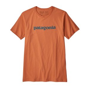 Polera Text Logo Organic Hombre Naranjo