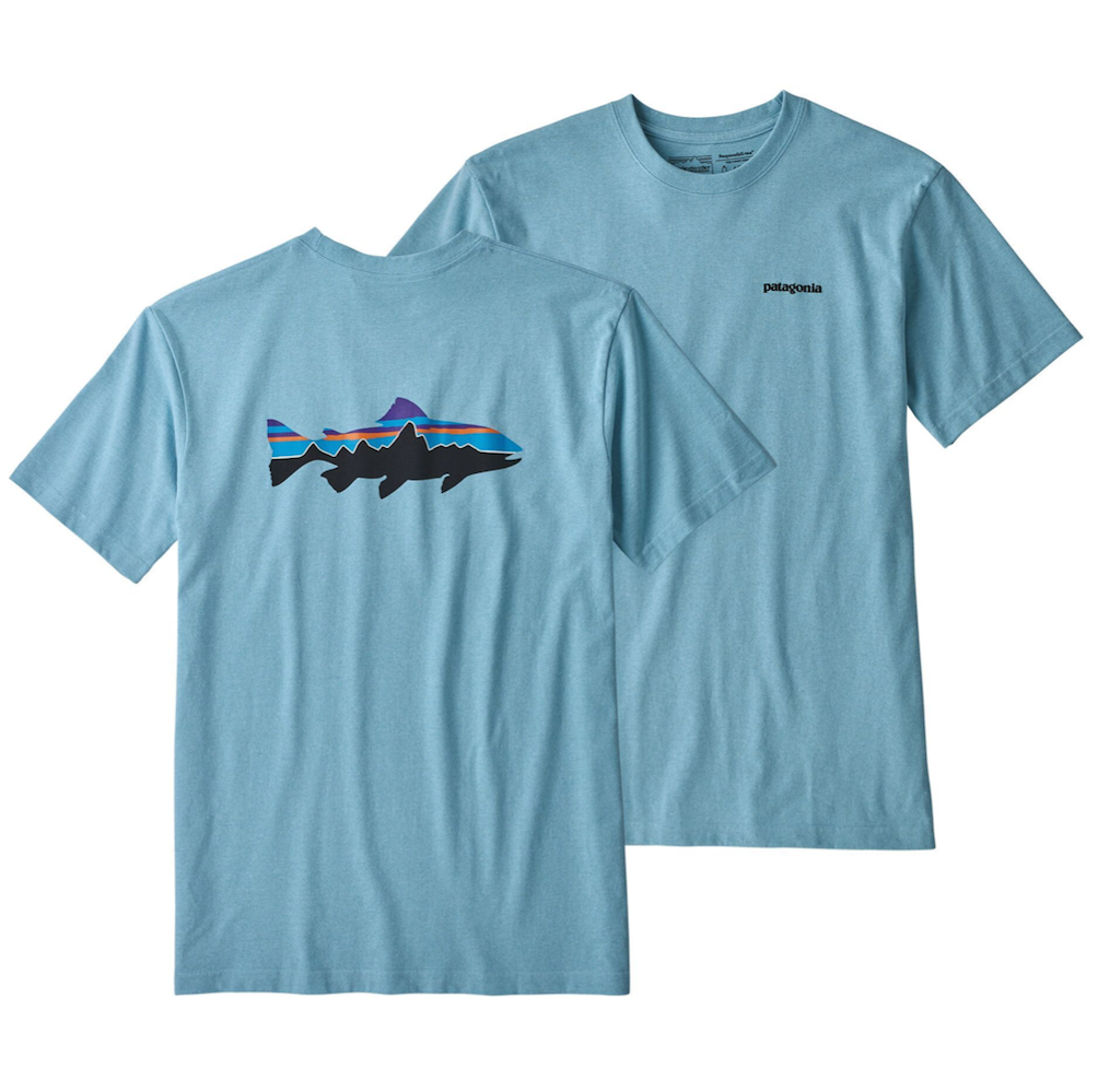 Polera Fitz Roy Trout Responsibili-Tee Hombre Azul