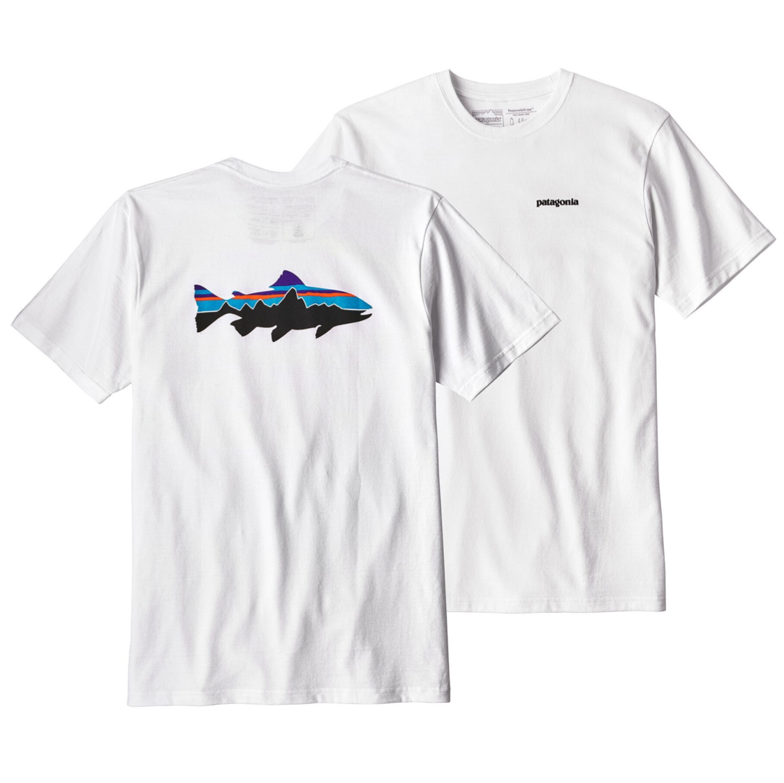 Polera Fitz Roy Trout Responsibili-Tee Hombre Blanco