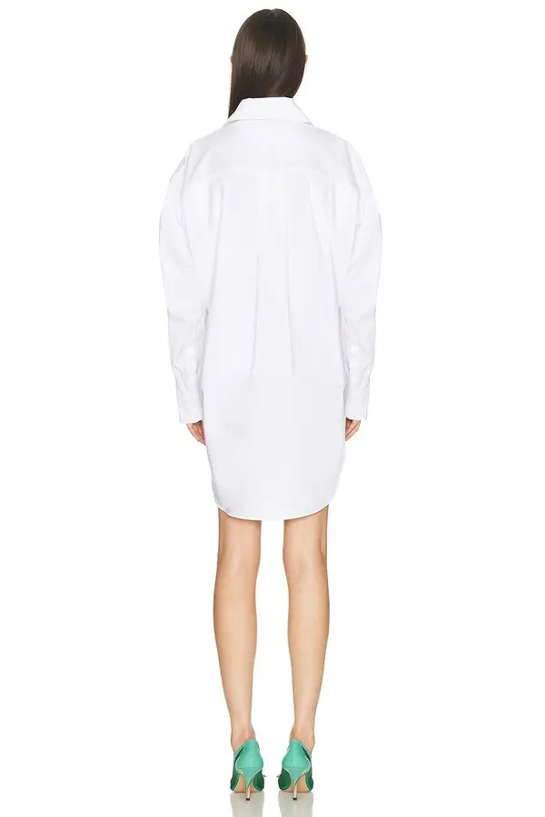 Jacquemus Ovalo White Oversized Shirt Dress - Imagen 7