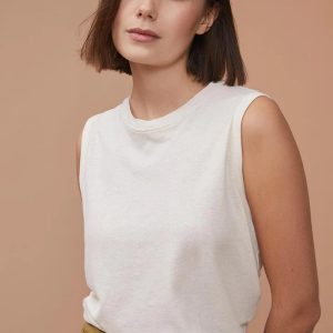 Camiseta sin mangas vainilla