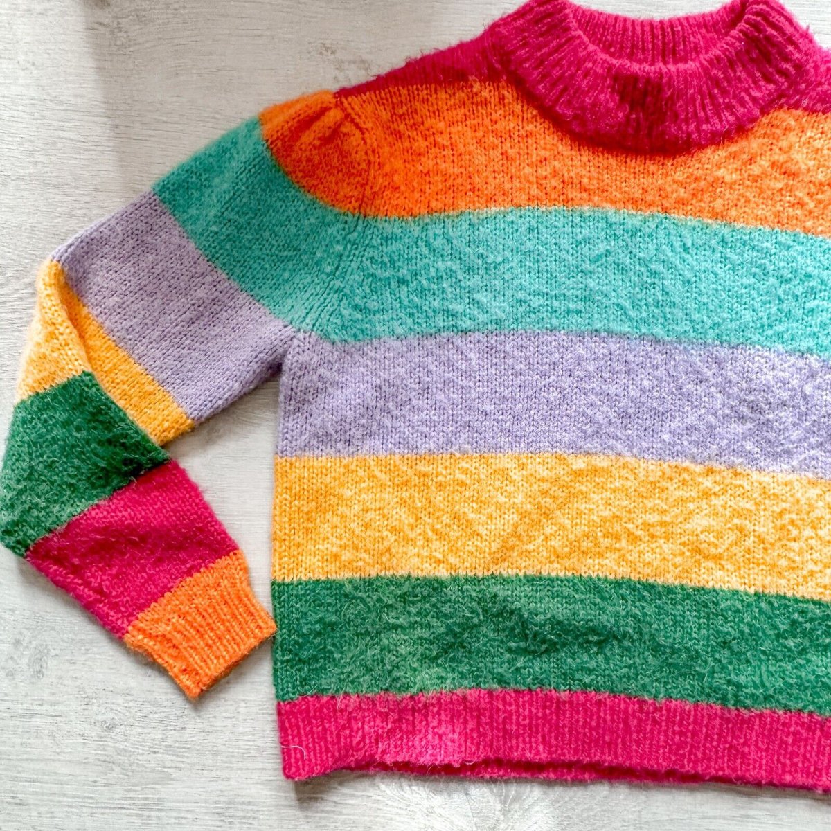 OLIVIA RUBIN Rainbow Colourful Stripe Sweater Cosy Matty Sweater Jumper - Imagen 4