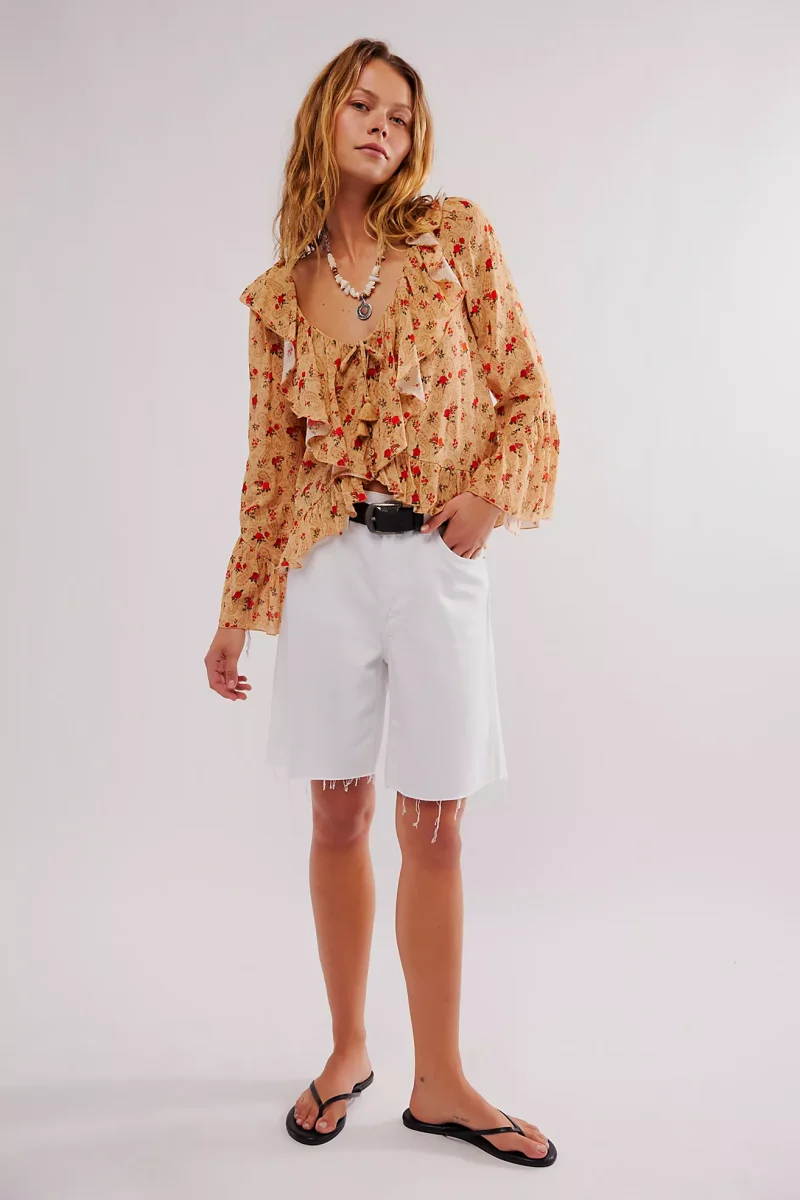 Spell and the Gypsy Fleur Frill Blouse in Butterscotch - Imagen 8