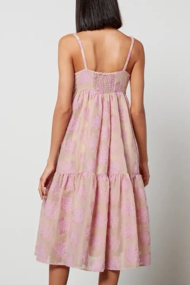 Baum Und Pferdgarten Aviana Big Pink Flower Midi Dress - Imagen 6