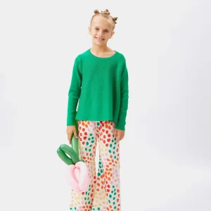 Jersey de niña evasé verde