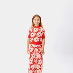 Pantalón de niña estampado de flores