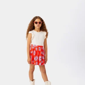 Top de niña con volantes blanco
