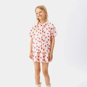 Camisa de niña estampado corazones