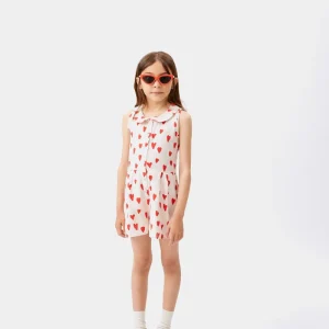 Mono corto de niña estampado corazones