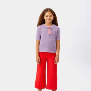Pantalón de niña recto rojo