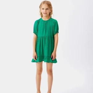 Vestido corto de niña verde