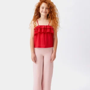 Top de niña tirantes rojo