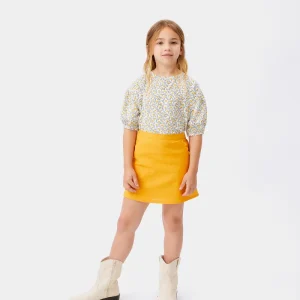 Top de niña jacquard de flores
