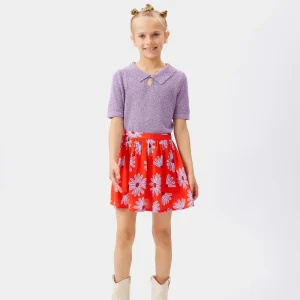 Falda corta de niña viscosa LENZING™ ECOVERO™ floral Bellis
