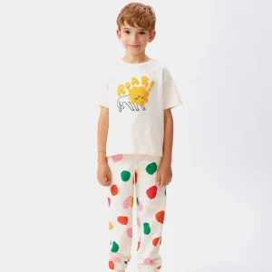 Camiseta unisex animal print blanca