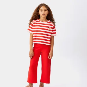 Camiseta unisex de rayas rojas