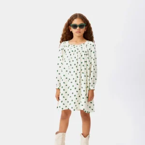 Vestido corto de niña estampado alcachofas