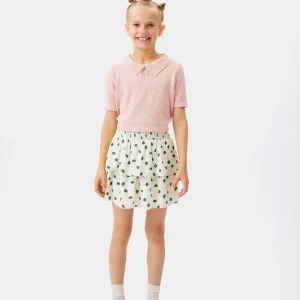 Falda corta de niña estampado alcachofas