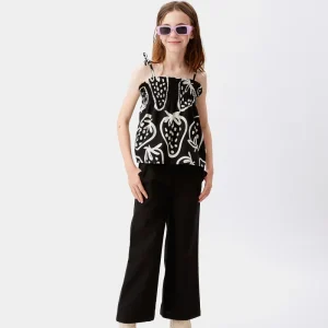 Pantalón de niña recto negro