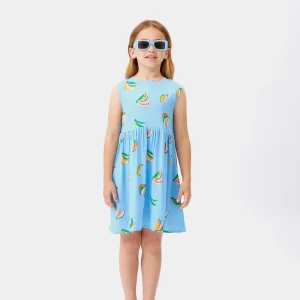 Vestido corto de niña de plátanos Musa