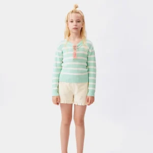 Short de niña volantes blanco