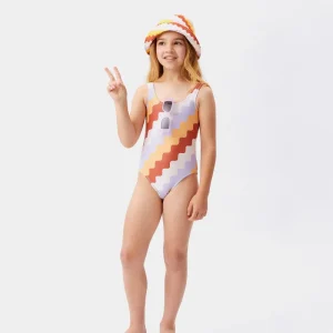 Bañador de niña estampado Zigzag
