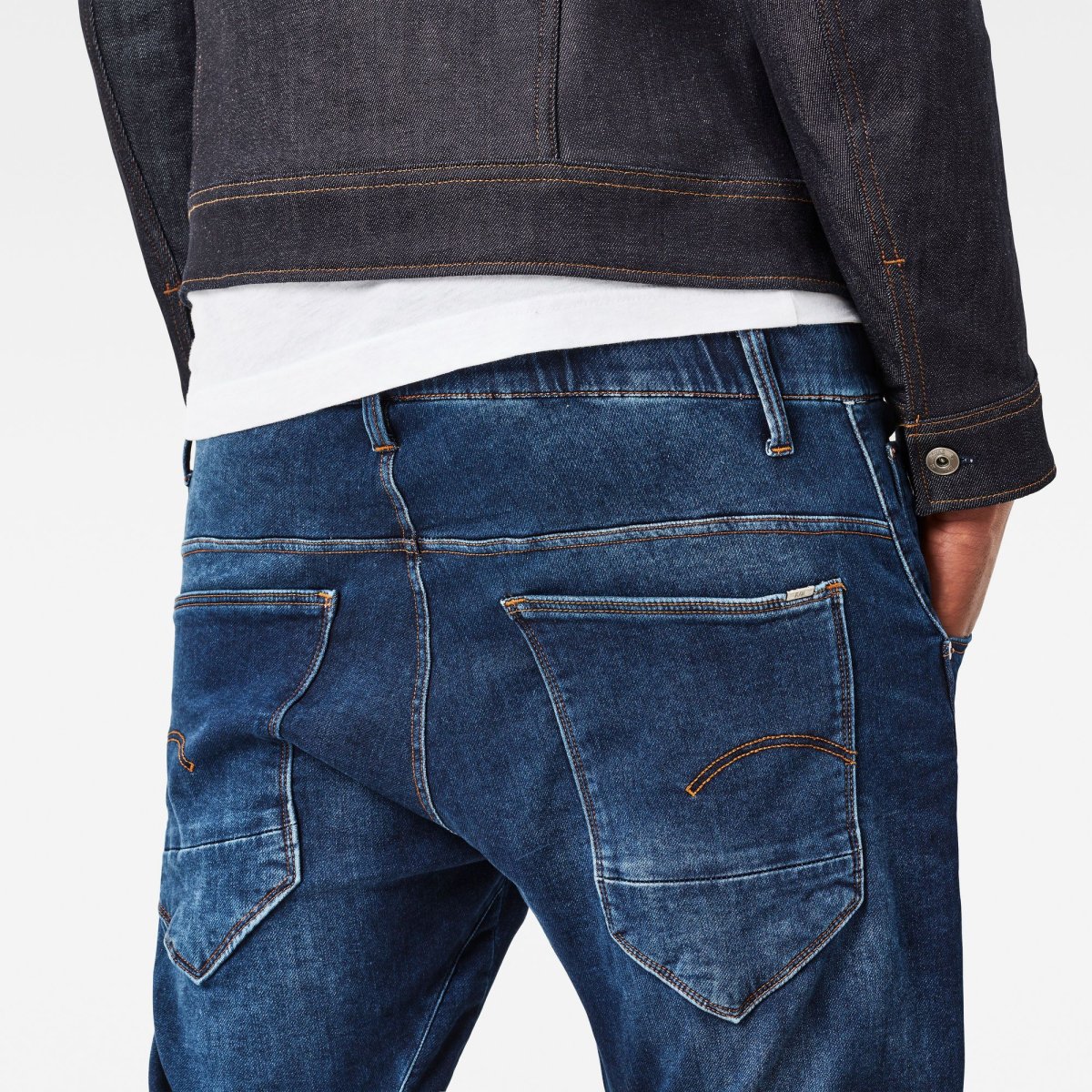 G-Star Arc 3D Sport Tapered Blue Trainer Elasticated Waist Pants Jeans - Imagen 4
