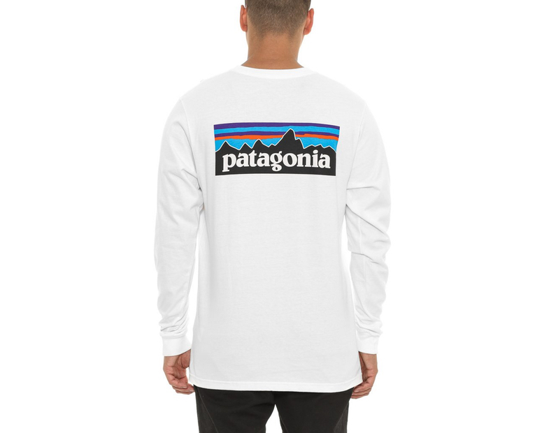 Polera Manga Larga P-6 Logo Hombre Blanca - Imagen 3
