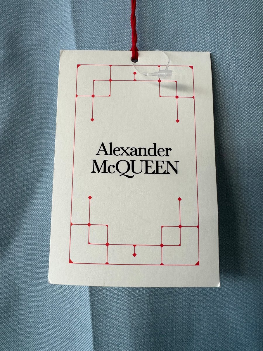 Alexander McQueen Pale Blue Cigarette Trousers - Imagen 4
