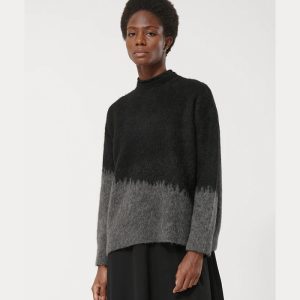 Jersey combinado en lana de mohair