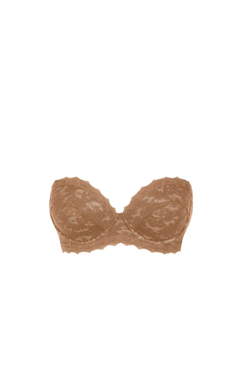 Pain De Sucre Brown Lace Bra in Lua Biscuit - Imagen 5