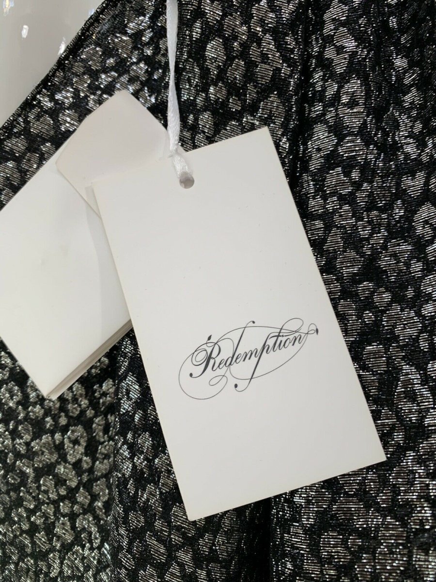 REDEMPTION Metallic Jacquard High Neck One Shoulder Dress - Imagen 5