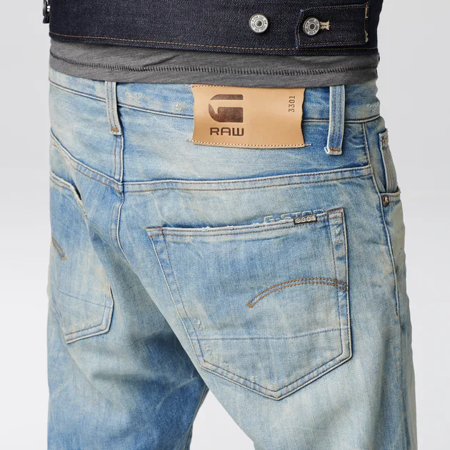 G-Star 3301 Low Tapered Hack Denim Light Aged Jeans - Imagen 4