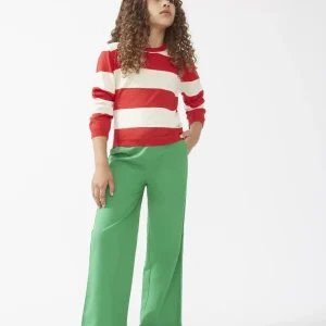 Jersey unisex estampado de rayas rojas