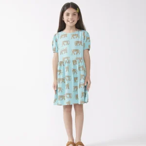 Vestido corto de niña estampado Jaguar
