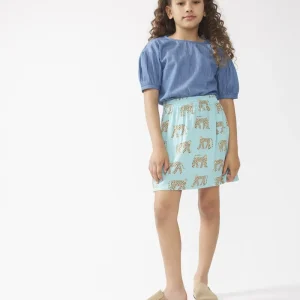 Falda corta de niña estampado Jaguar