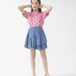 Falda corta de niña vaquera