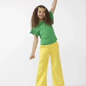 Top de niña con volantes verde