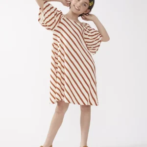 Vestido corto de niña rayas Bongo