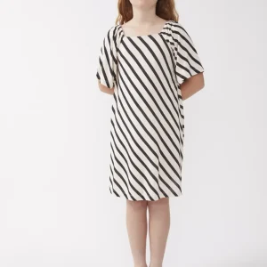 Vestido corto de niña rayas Piano