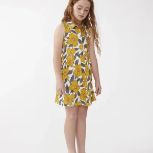 Vestido corto de niña estampado floral Narciso