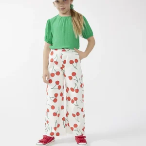 Pantalón largo de niña estampado cerezas
