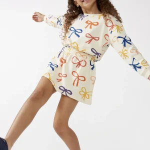 Falda corta de niña estampado de lazos