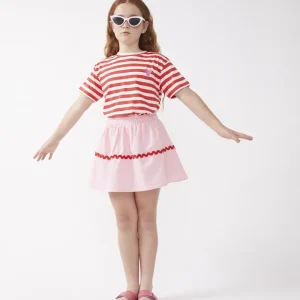 Falda corta de niña picunela rosa
