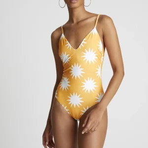 Bañador escote pico estampado Big Sun