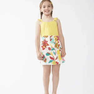 Falda corta de niña estampado Nenufar