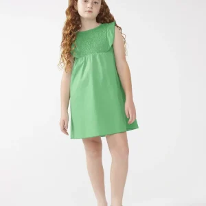 Vestido corto de niña verde